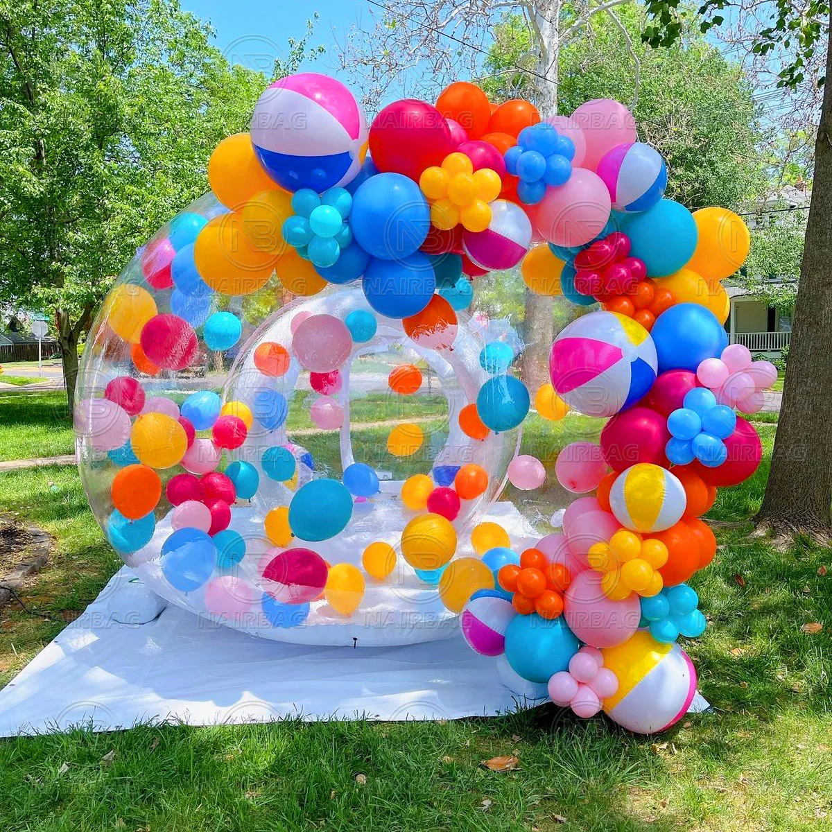 Inflatable Bubble House for Party Supplies,Outdoor Wedding Decor,Kids Birthday Party Transparent Bubble Dome with blower & pump