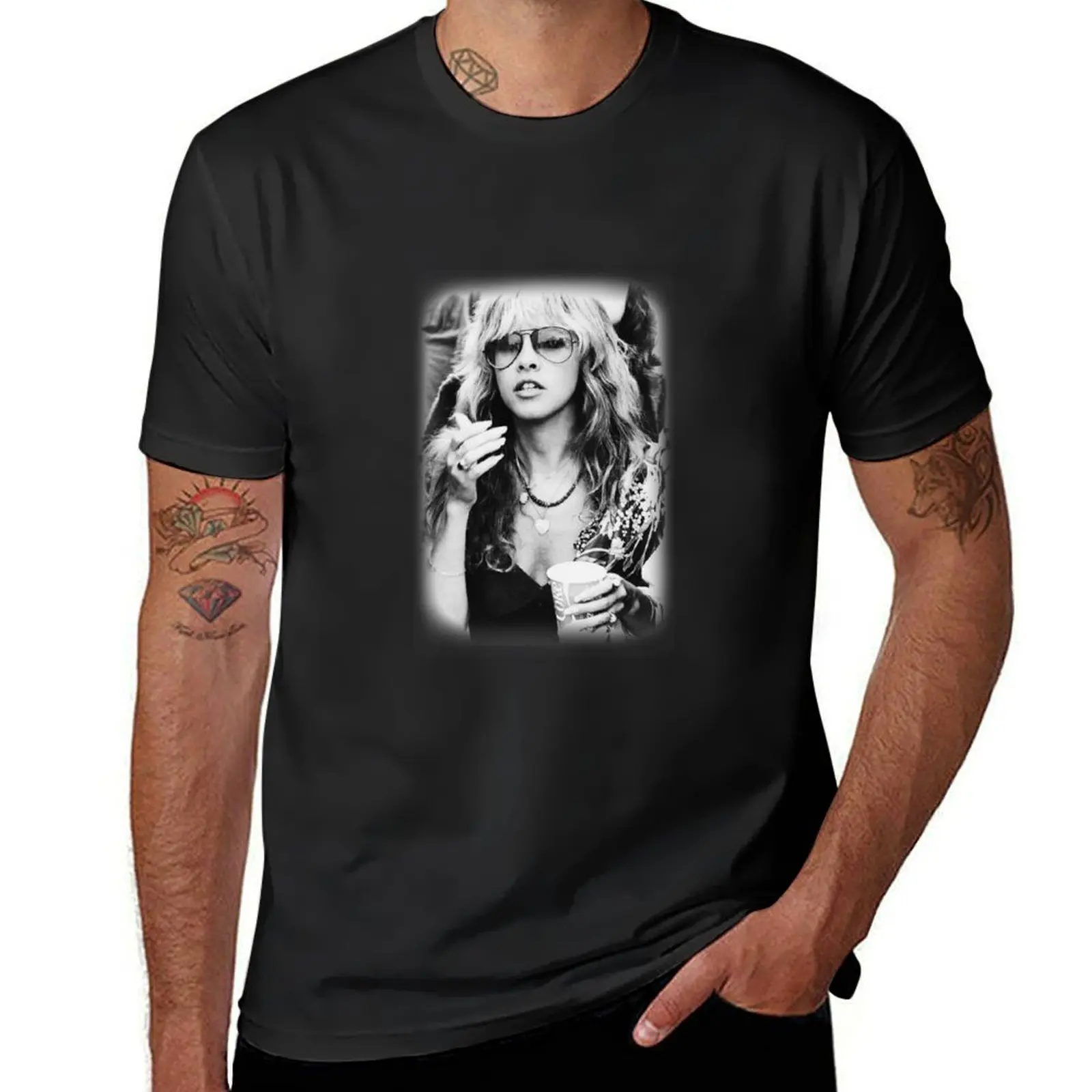 Stevie Nicks Smoking Young Vintage Fleet Mac T-Shirt Blouse animal prinfor boys cute clothes mens graphic t-shirts big and tall