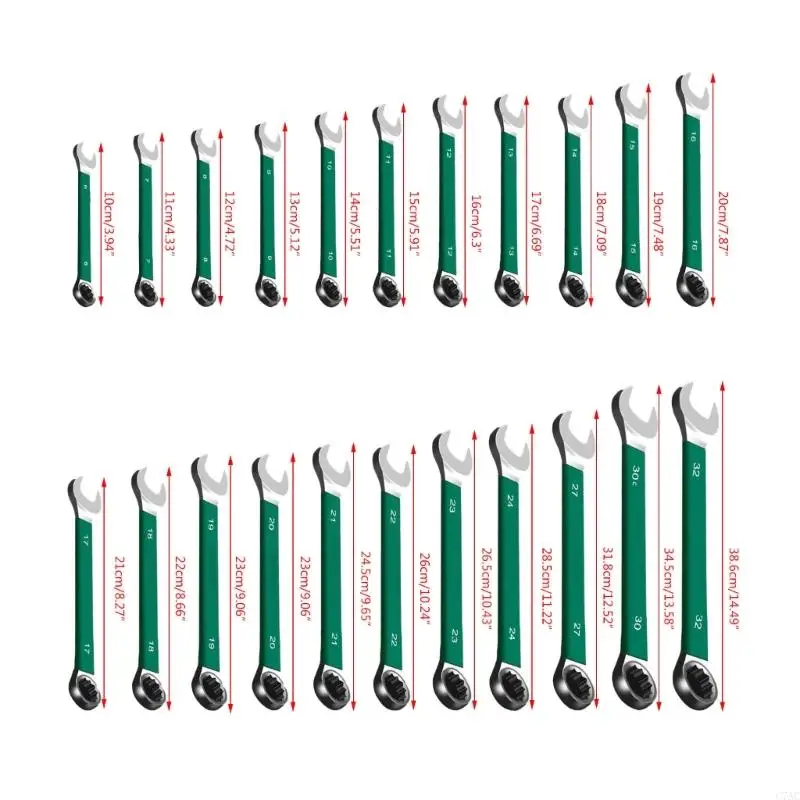 기어 반지 렌치 래칫 렌치 6mm-32mm 전문 조합 도구 C7AC