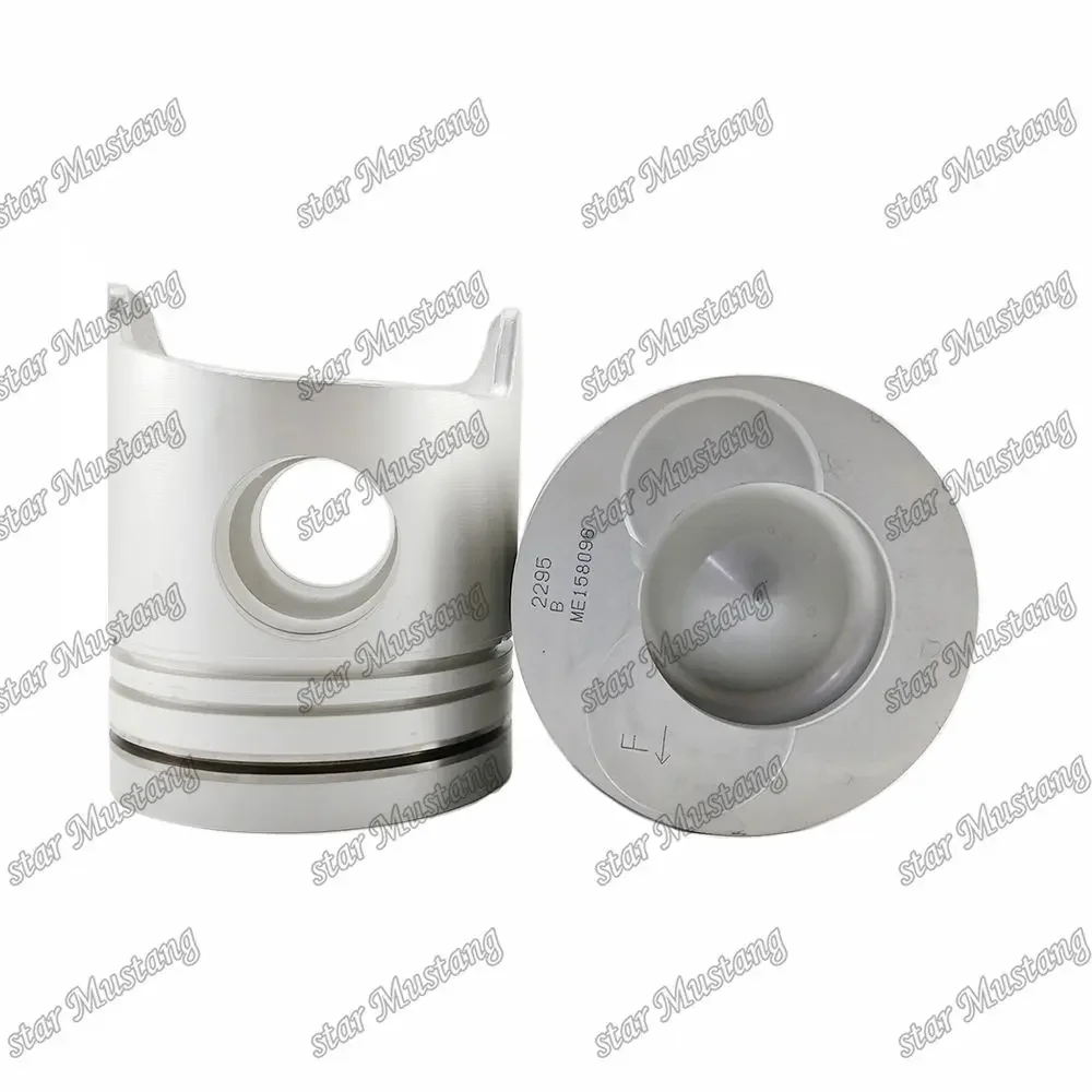 

Piston 6D24 6D24T Combustion Chamber 69mm 3.3 Double Slope X3x4mm ME158096 Suitable For Mitsubishi Engine Parts