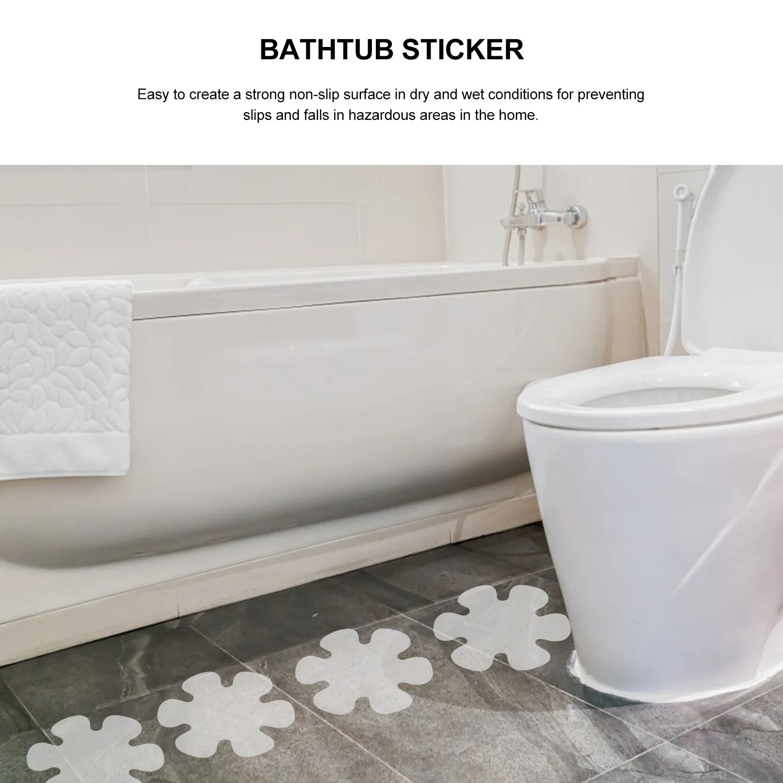

16pcs Anti Skid Sticker For Bath Non Slip Pads Shower Floor Safety Tape Bathroom Bathtub Pool Stairs Ladder Flower Shape
