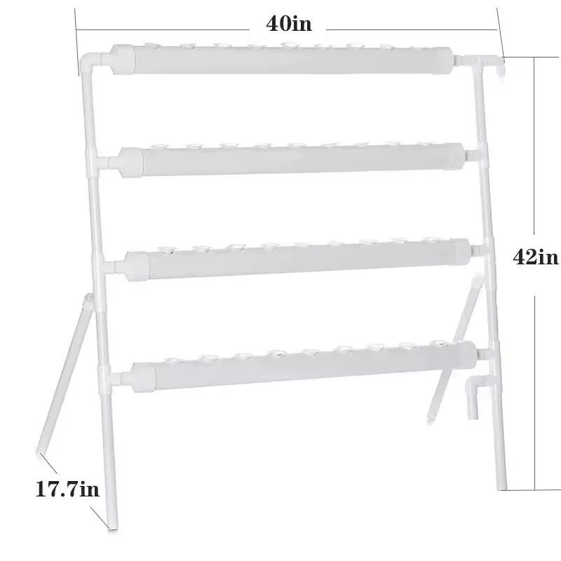 

36 Holes Pipe Grow Kit NFT Indoor Greenhouse Planting Box Gardening System Nursery Pot Hydroponic Rack