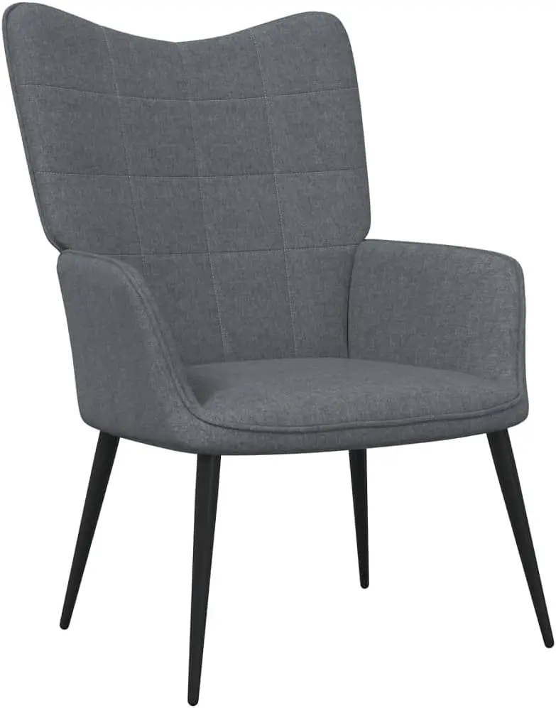 Youuihom Relaxing Chair Reading Chair Living Room Chairs Balcony Chair Dining Chair Upholstered Chair Dark Gray Fabric Suitable