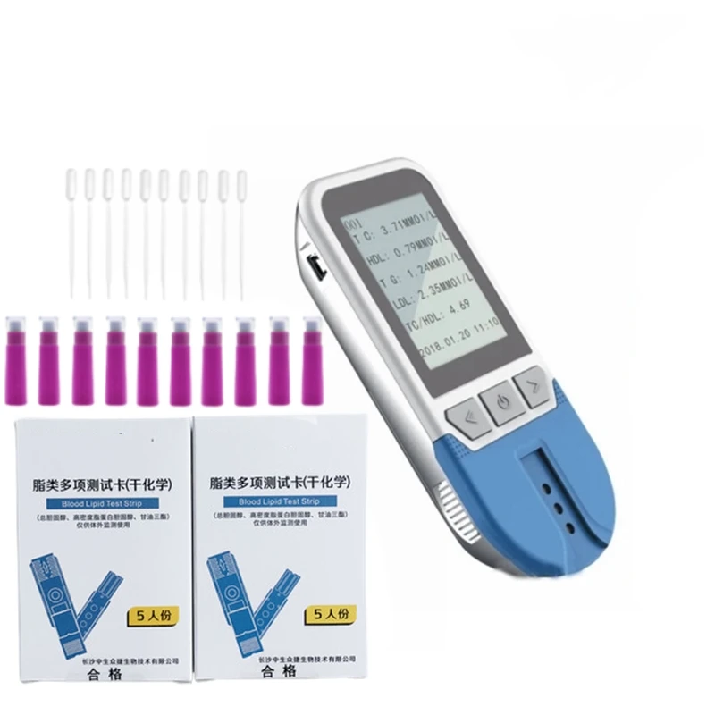 ZEALSON 4-in-1 Lipid Tester Total Cholesterol TC Triglycerides TG High and Low Density Lipoprotein HDL Profiler System Monitor
