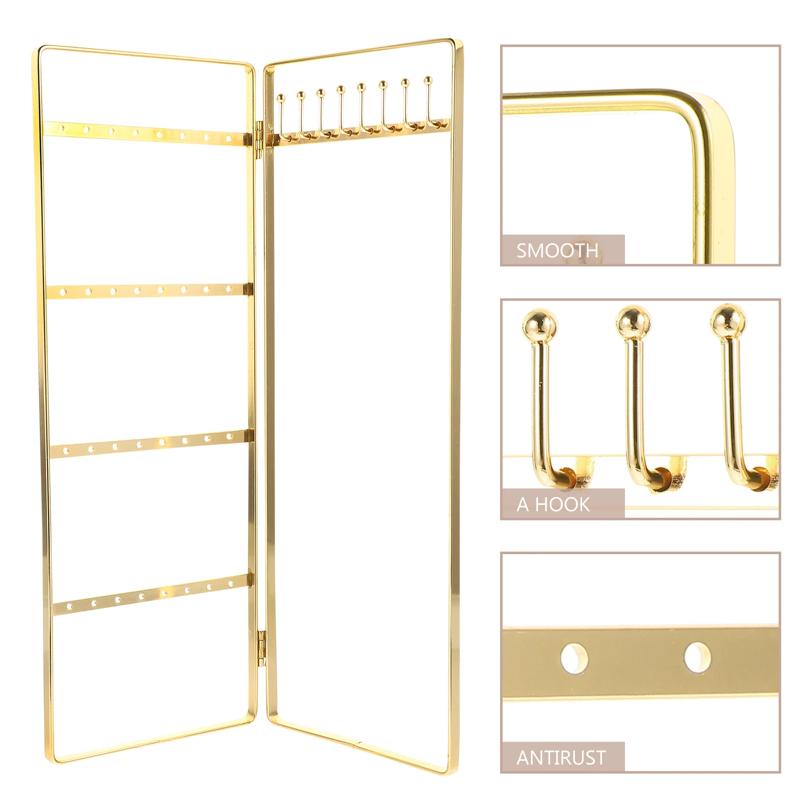 

Wrought Iron Earring Holder Jewelry St Display Rack Necklace Storage ganizer for Home Counter Showcase Glass Cabinet Jeweler