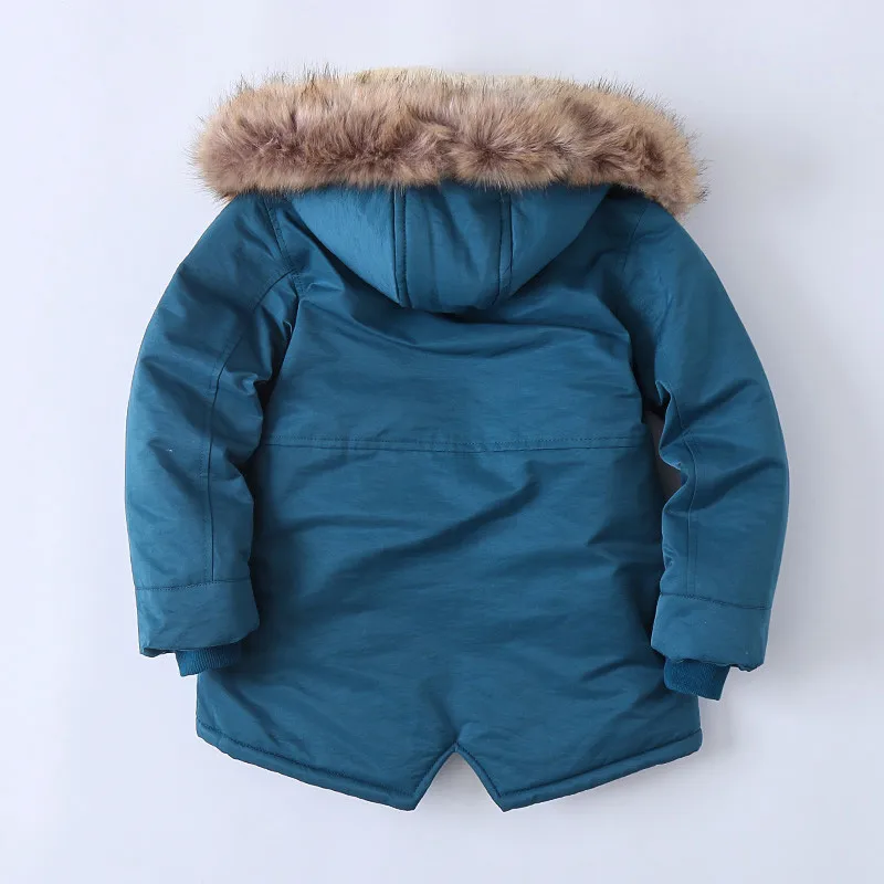 2025 Autumn Winter Children Boy Jacket Outerwear Coat Hooded Plus Velvet Thicken Warm Jacket For Girl 4-14 Year Kids Girl Parka