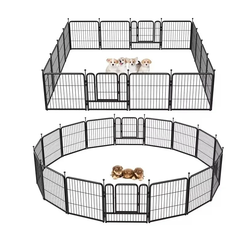 

Garden Lawn Pet Dog and Cat Isolation Fence Exercise Pet Running Track Fence Metal Pet Cage Indoor and Outdoor Kennel
