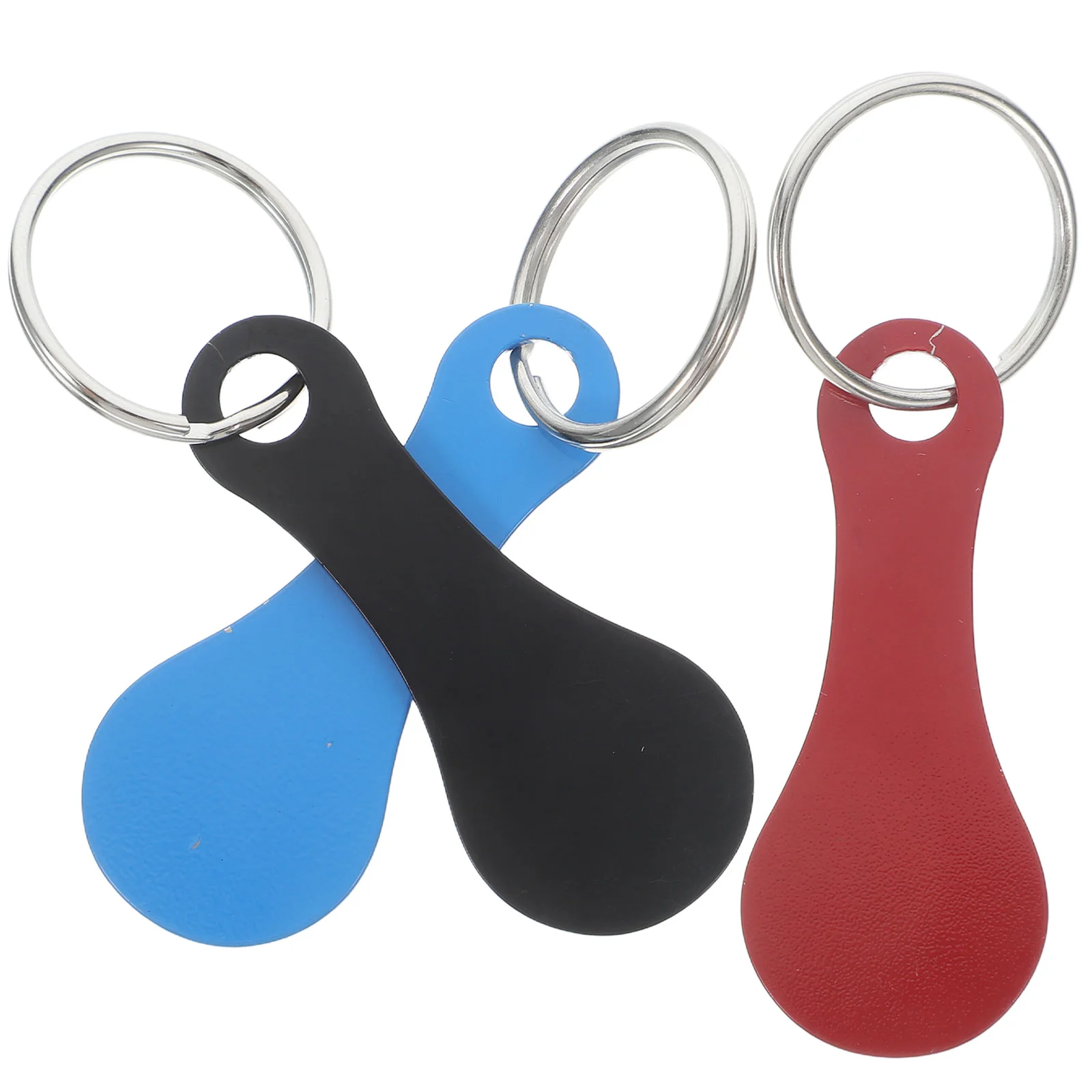 

3 Pcs Shopping Trolley Tokens Quarter Keeper Keychain Cart Holder Coin for Aluminum Alloy