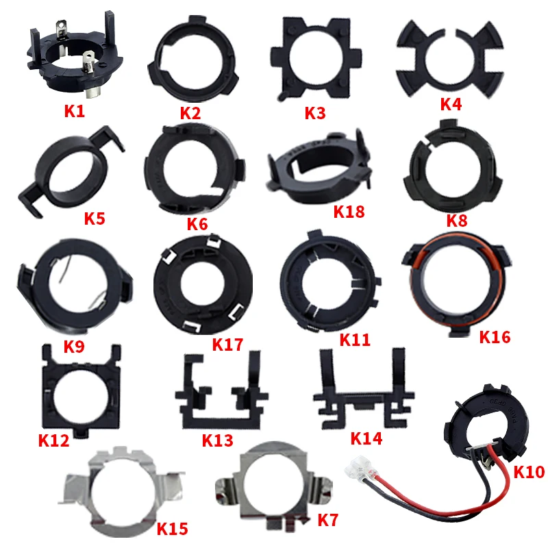 2PCS H7 LED Headlight Bulb Holders Light Adapter Base H1 Bulb Socket Car Accessories For BMW VW Nissan Opel Ford Mercedes-Benz