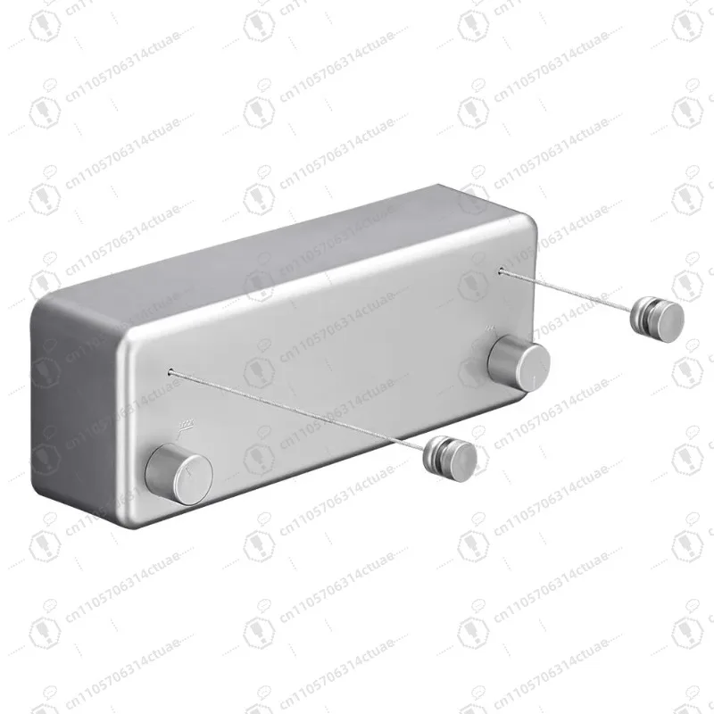 

1PC Drill-Free Air Clothes Drying Rack Retractable Steel Wire Invisible Double-Layer Clothesline for Indoor Home Use