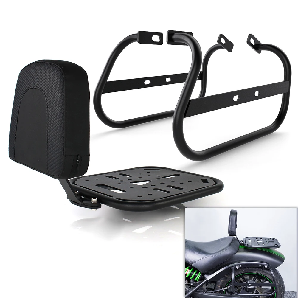 Motorcycle Rear Passenger Seat Backrest Saddlebag Support Racks Detachable Luggage Rack VulcanS 650 VN650 2015-2024 For Kawasaki