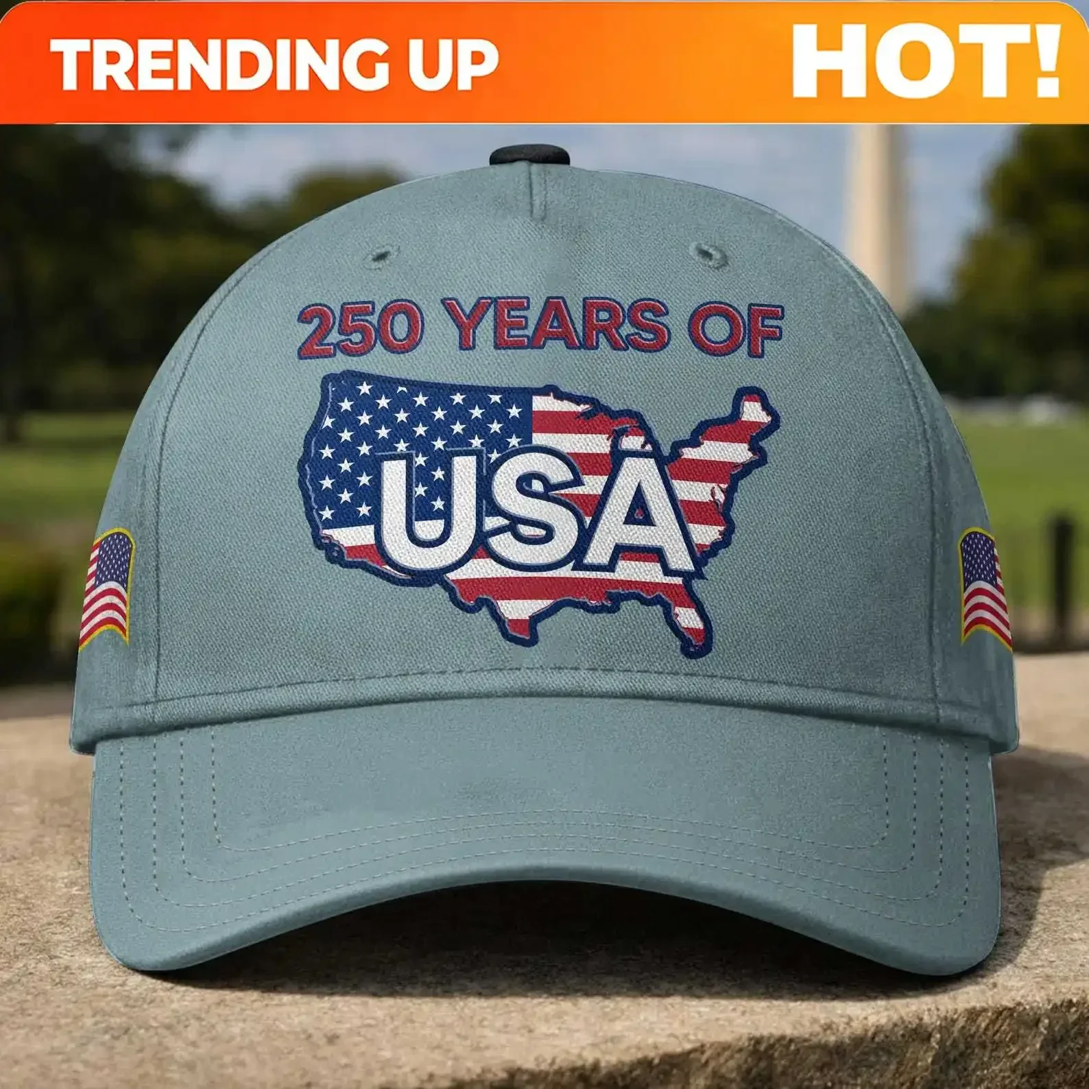 Customization 250 Years Of USA Baseball Cap, Independence Day Hat, 1776–2026 Cap For Men & Women, Patriotic Gift,Hat