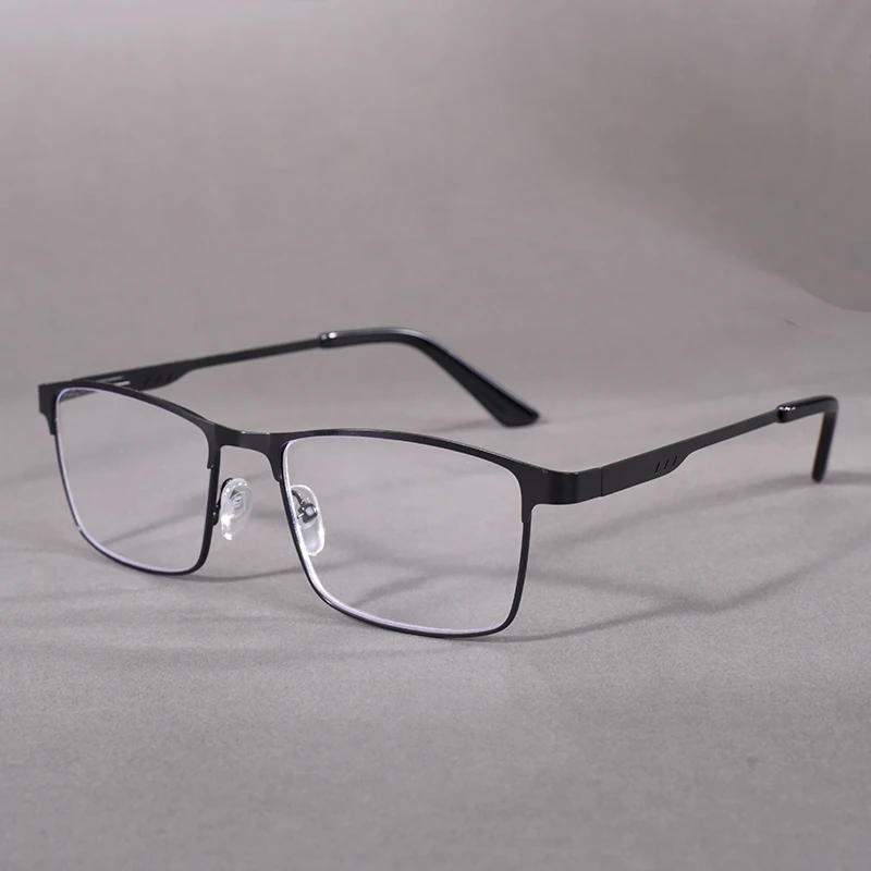 Edelstahl Männer Business Lesebrille Metall Vollformat Blaues Licht Blockieren Presbyopie Brillen + 75 + 125 + 175 + 225 + 275 + 350 – Detail 2