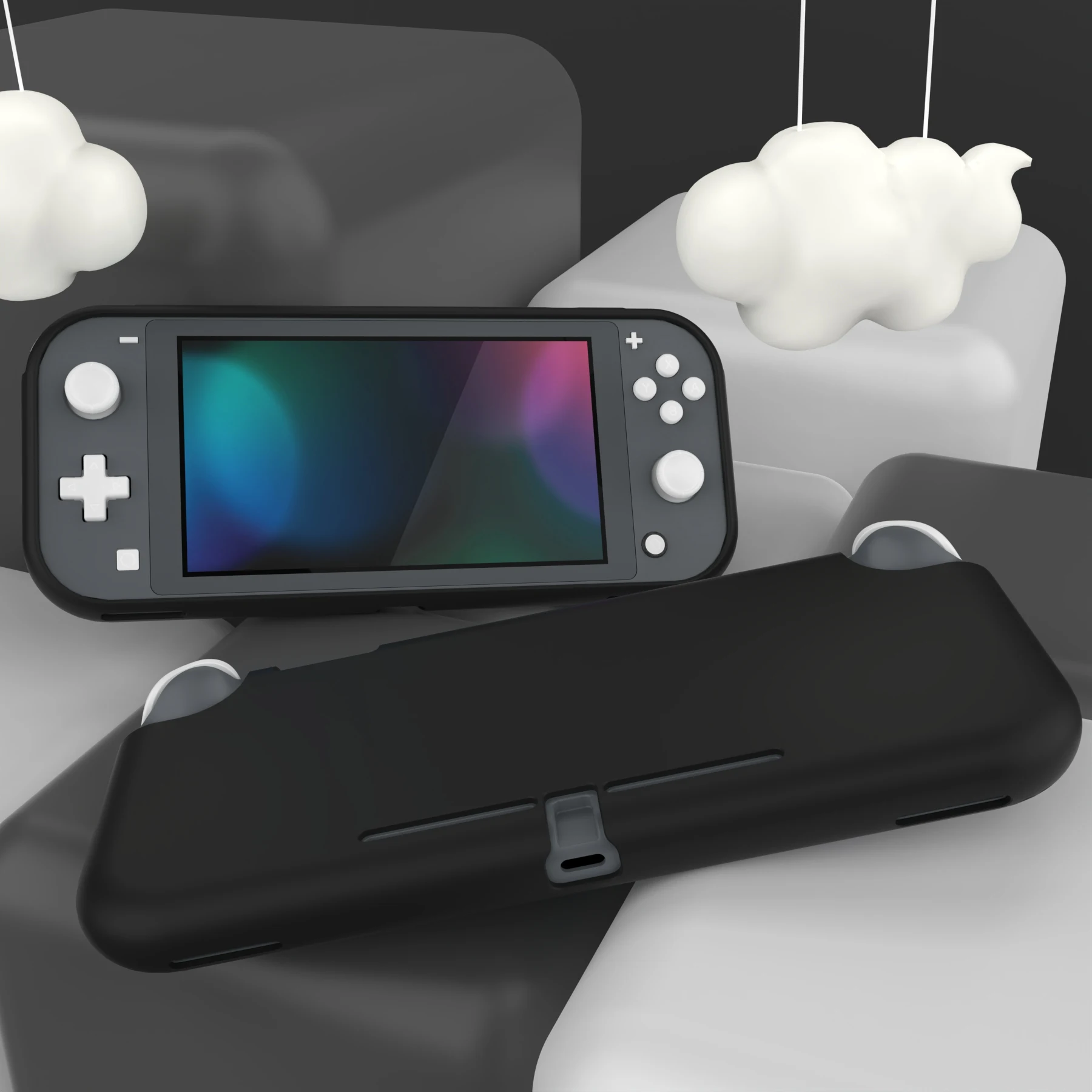 PlayVital 맞춤형 보호 케이스, 소프트 TPU 슬림 케이스 커버, 닌텐도 스위치 라이트용