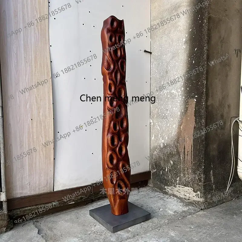 H178Hotel Clubhouse Solid Wood Sculpture Special-shaped Ornament Restaurant Store Soft Decoration Corner Floor Installation
