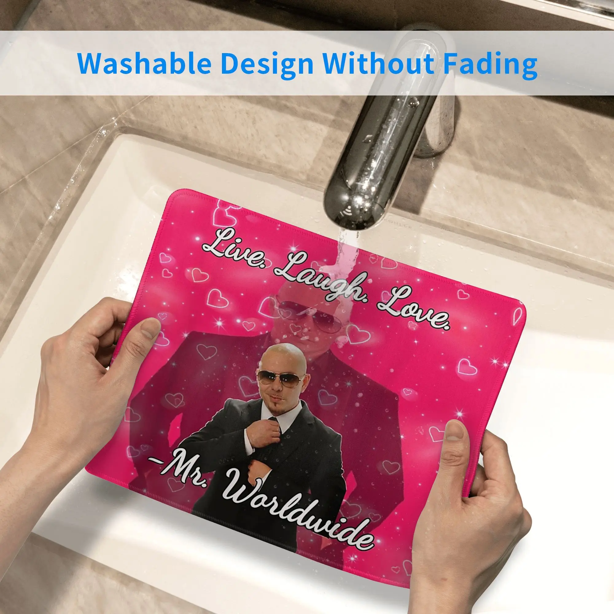 Mr Worldwide Pitbull Valentine Mouse Pad Computer Keyboard Mouse Mat Gamer PC Laptop Desk Mat Office Accessories Table Mats