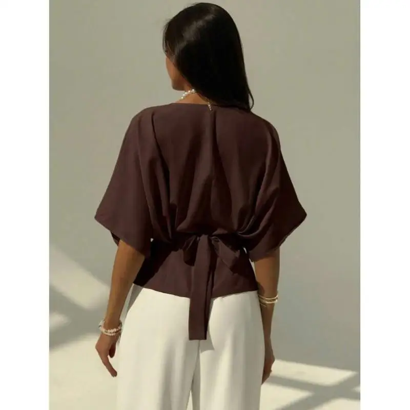 

Новый жилет D2 P97720 Pure Color Crew Ne ort Sve Loose Fit irt Simple Design из трансграничной искусственной кожи Thiened Vest для ...