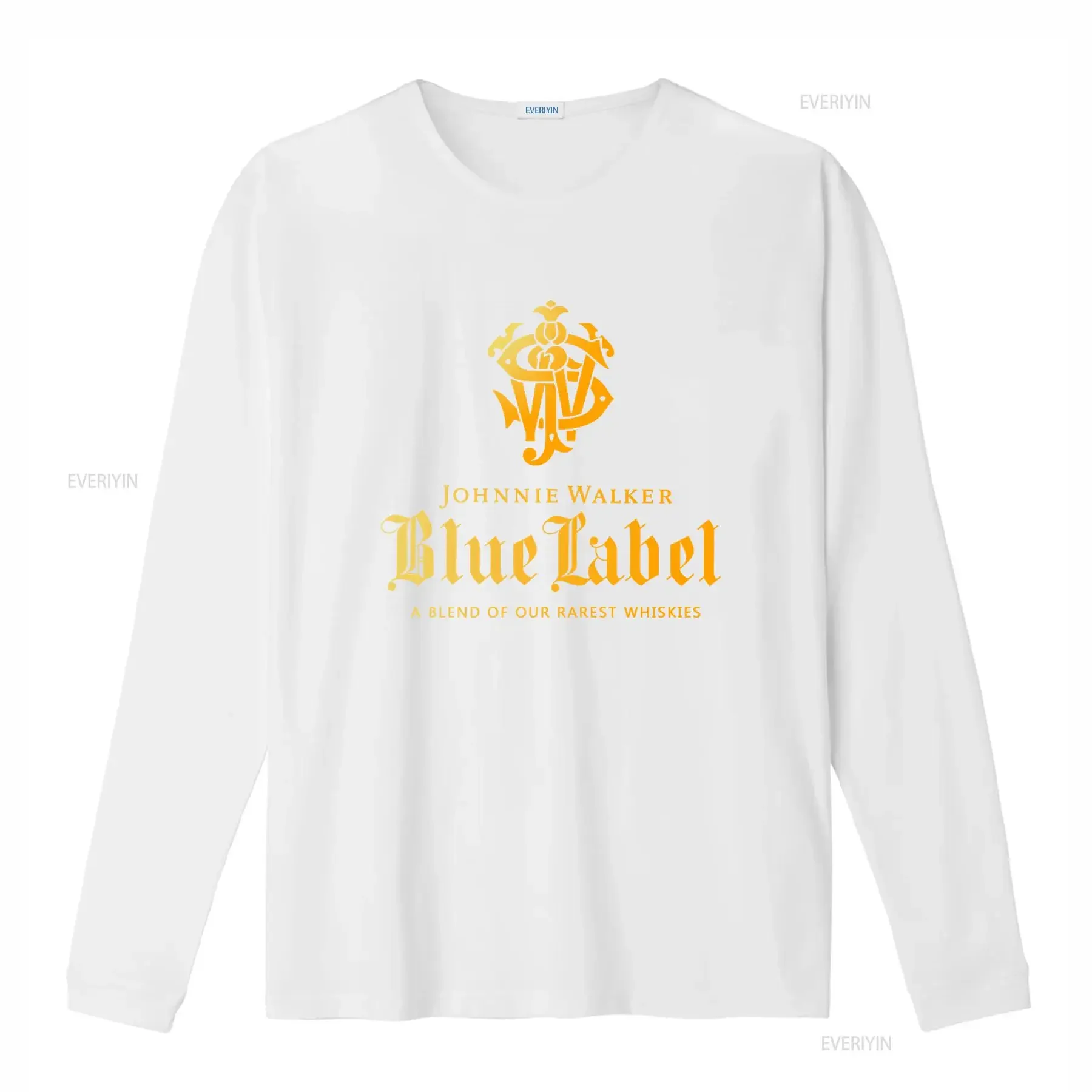 Johnnie Walker Blue Label Men's and Women's  T Shirt with Premium Whisky Logo Design vintage Washed graphic Stretched Unisex view 4
