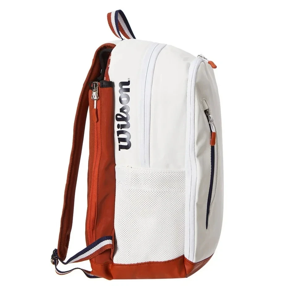 Wilson Roland Garros Clay Tennis Bag French Open Commemorative Tour Tennis Racquets Backpack Max for 2 Rackets with Compartment