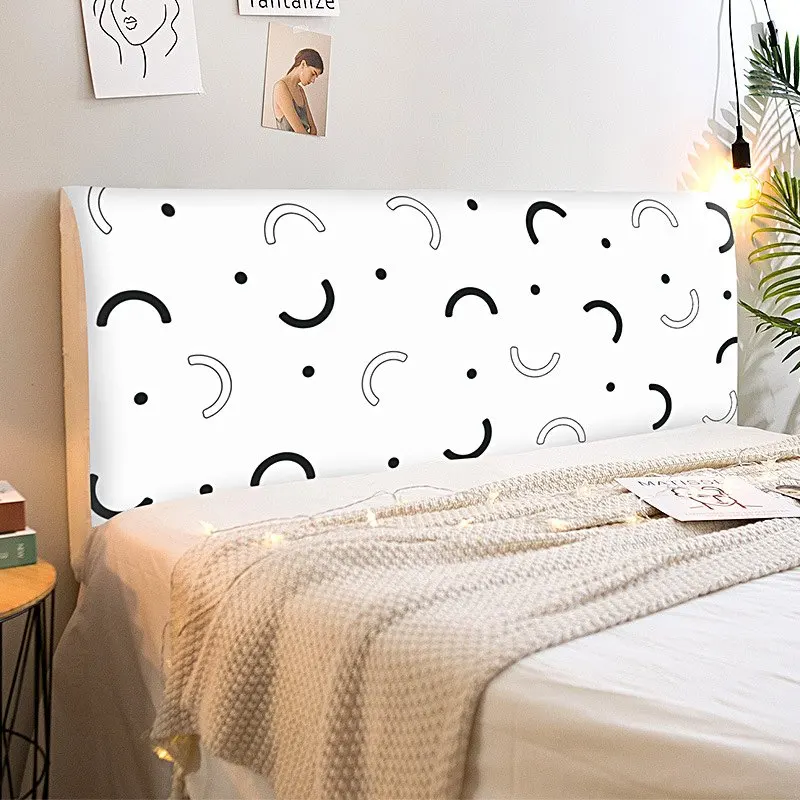 2023 Bed Head Cover Elastic Bedhead Cover Bed Head Protection Headboard Dust Cover Bedroom Removable Universal Bedside Cover