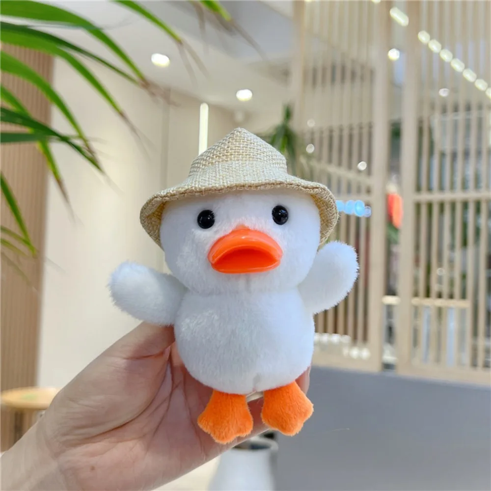 Fashion Stuffed Plush Cartoon Yellow Duck Keychain Animals Soft Duck Bag Pendant Creative Cute Duck Doll Pendant