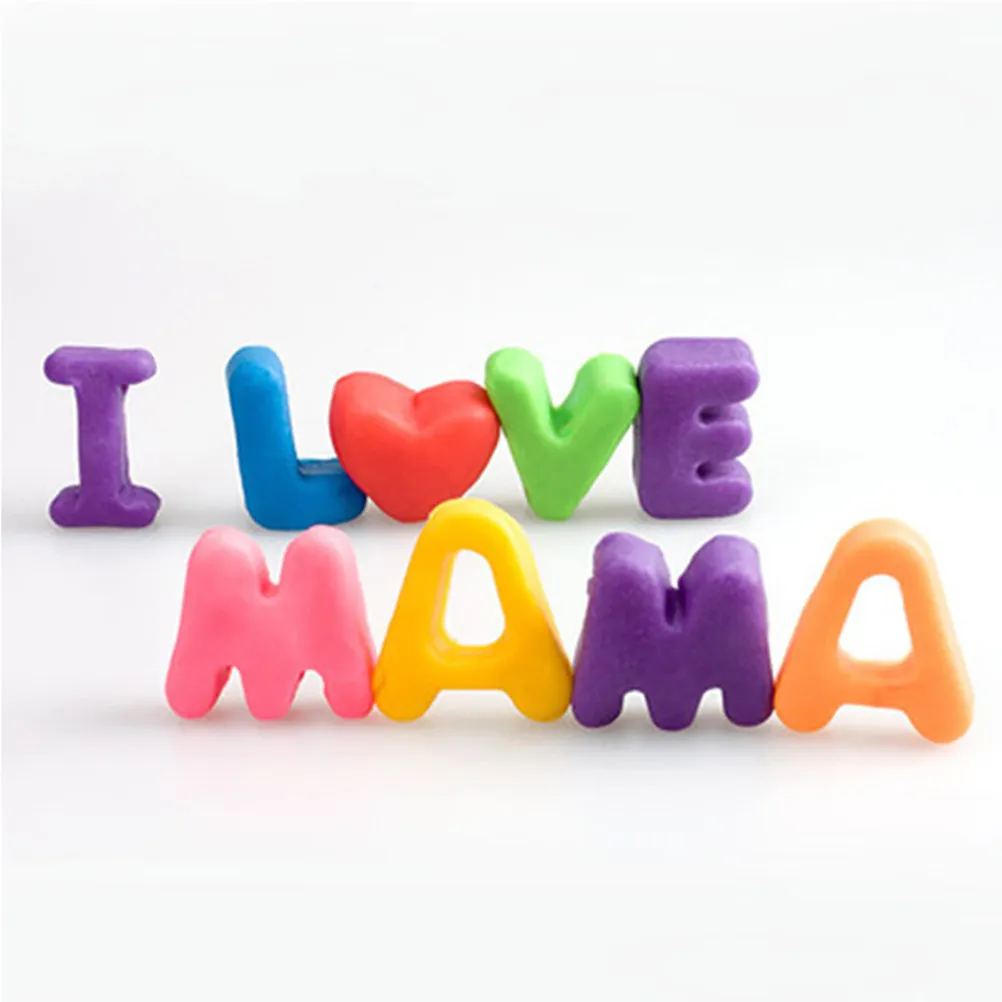 47Pcs Dough Clay Mold Kit Colorful DIY Modeling Tools for Children Cognitive Development Letter Number Stamp Set Cutting Shaping