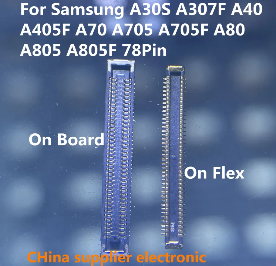 

10-200 шт. 78Pin USB-коннектор для зарядки FPC для Samsung A30S A307F A40 A405F A70 A705 A705F A80 A805 A805F, зарядное устройство, разъем на плате