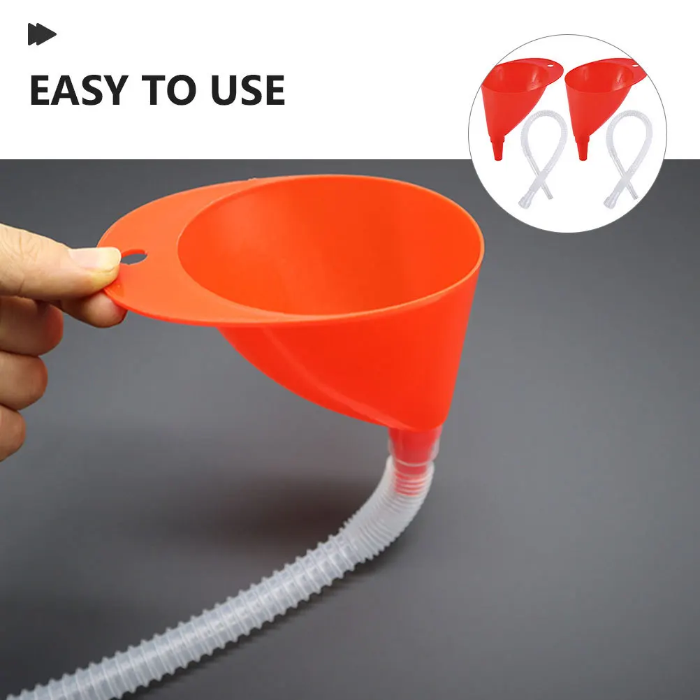 3 комплекта прочной прозрачной воронки с удлиненным угловым носиком для точной заливки, без разливов, идеально подходит для автомобильных жидкостей