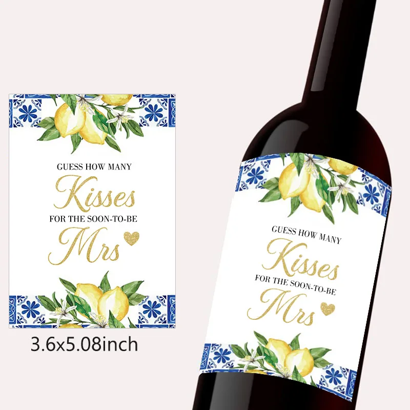 20pcs Custom Wine Bottle Labels Personalized Wedding Bridal Shower Birthday Decor Wine Stickers Bachelorette Party Supplies