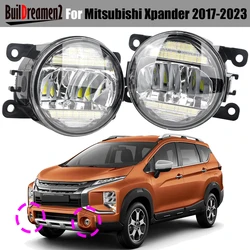 2IN1 Design LED Fog Light DRL For Mitsubishi Xpander 2017-2023 30W 4000LM Car Front Bumper Fog Daytime Running Lamp H11 2 Pieces