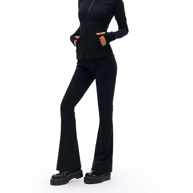 

Женские эластичные брюки для йоги Vone eeE в американском ретро-стиле, с высокой талией, утягивающие, сексуальные, слегка расклешенные, осенне-зимние повседневные брюки