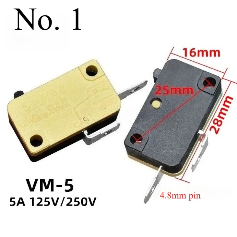 10pcs Touch the micro switch button, stroke limit switch, 2/3 pin normally open/normally closed with straight shank pressure bar