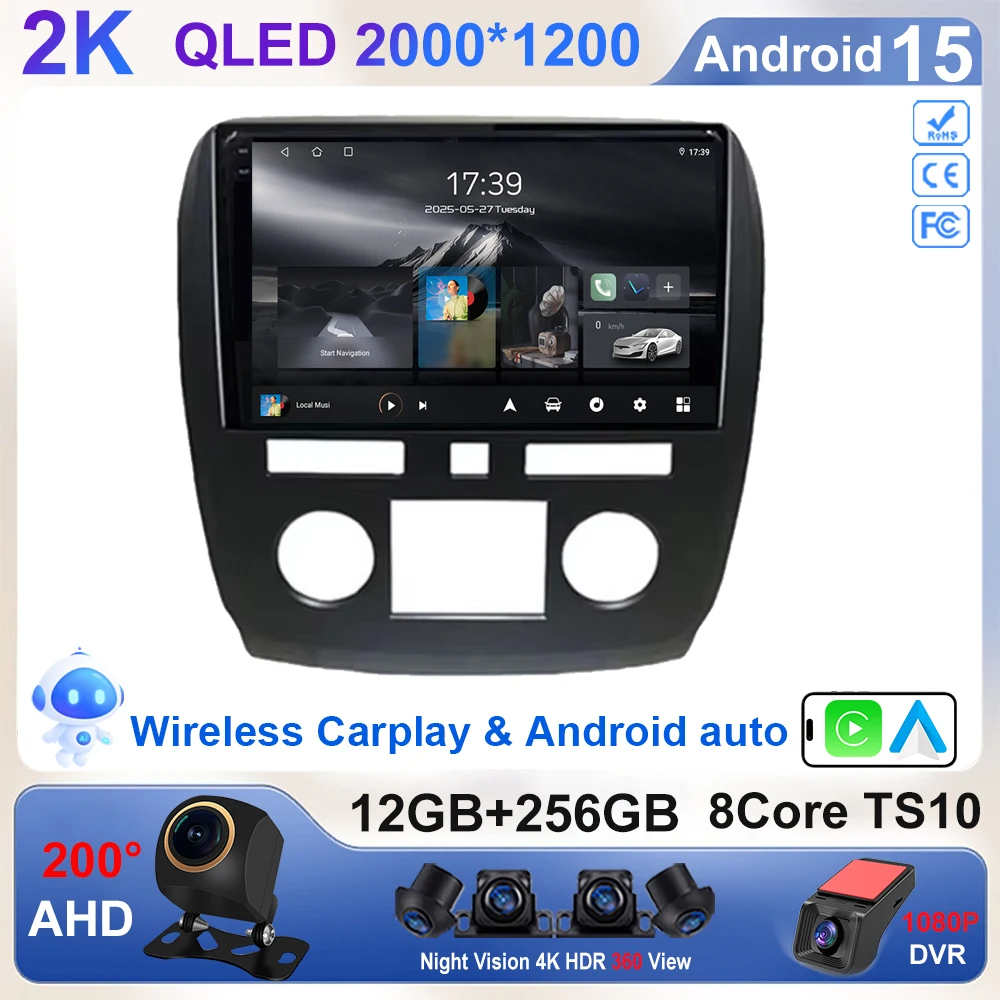 Android 15 Radio de coche Carplay para Buick Enclave 2008 - 2013 navegación GPS Auto No 2din BT 5G Wifi reproductor Multimedia de vídeo estéreo