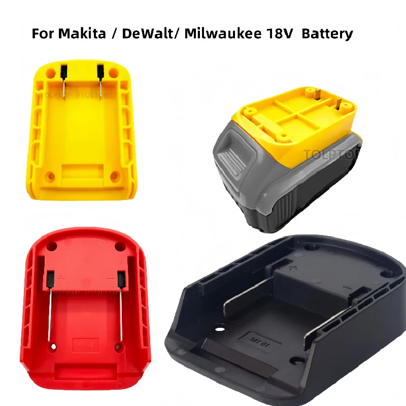 

NEW DIY Adapter Converter Base Charging Head Shell For Makita For DeWalt For Milwaukee 18V Lithium Battery Plastic DIY Connector