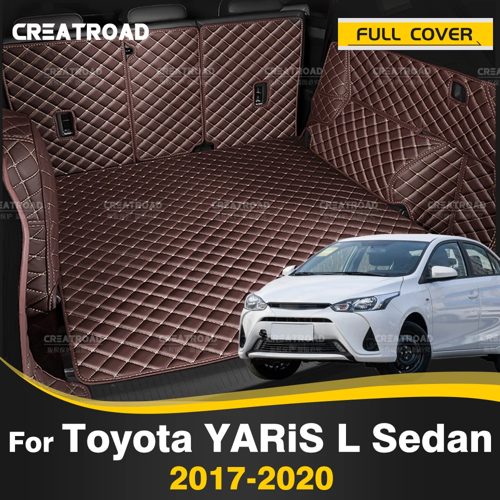 

CREATROAD For Toyota YARiS L Sedan 2017-2020 2019 Auto Full Coverage Trunk Mat Car Protective Cargo Liner Interior Accessories