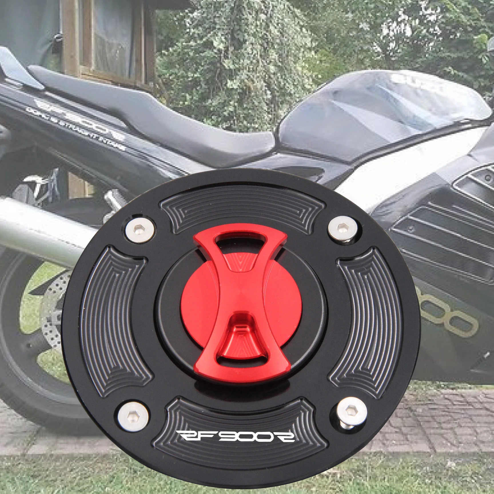 Keyless Motorcycle Fuel Gas Tank cap Cover For Suzuki RF900R 1994 1995 1996 1997 RF 900R RF900 R