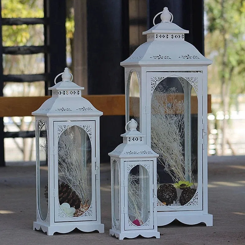Sale of European Vintage Hollow Lantern Wedding Decorations