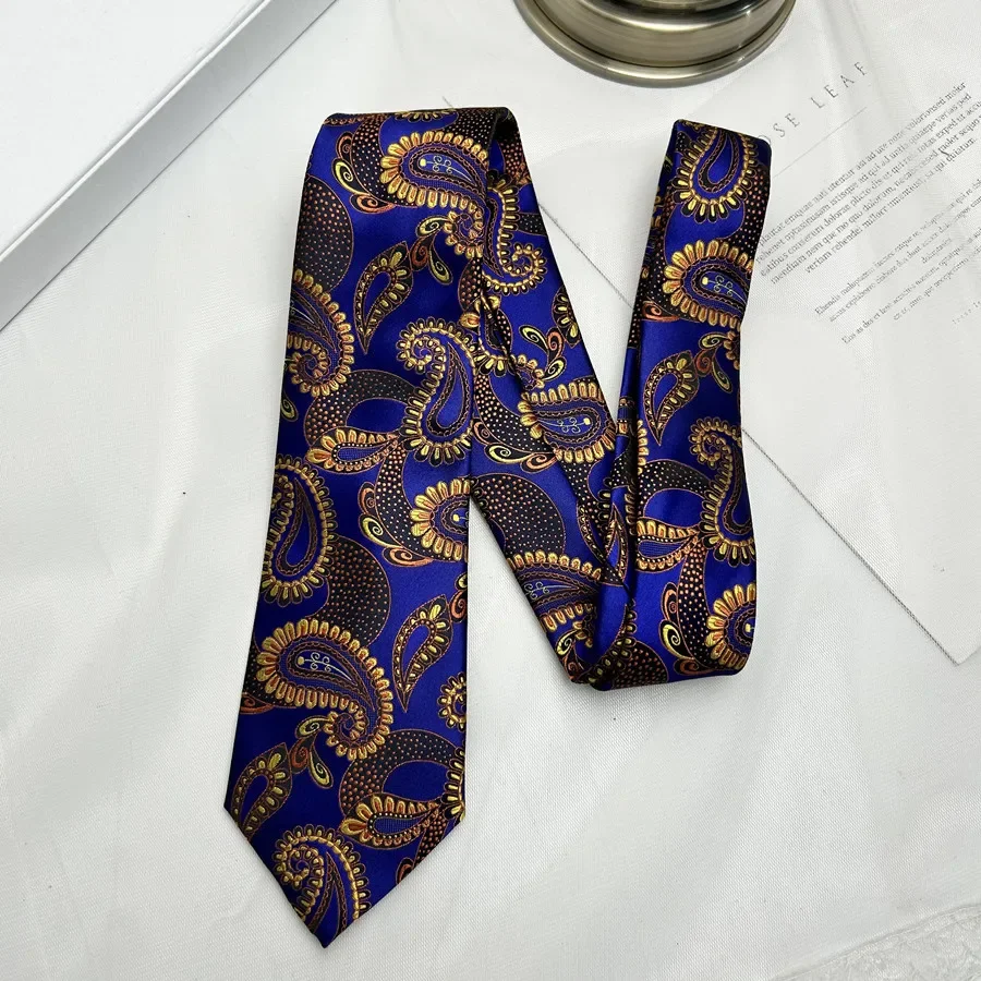 

Male 7cm Ties Men Flowers Pattern Tie European American Formal Neck Wear Business Casual Groom Wedding Banquet Necktie