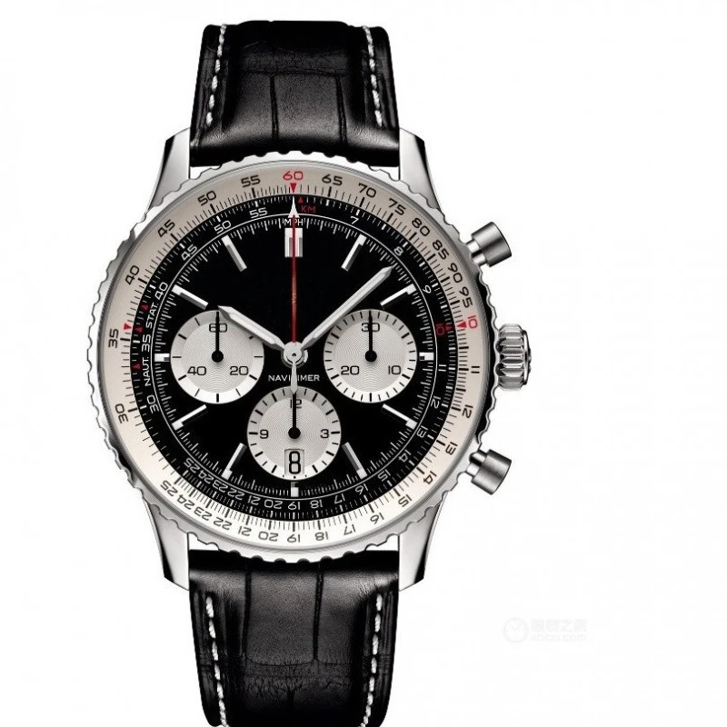 ​ ​ مصمم جديد رجل كوارتز ساعة 6 اليد متعددة الوظائف حزام من الجلد الأعمال عارضة أنيقة ساعة اليد فكرة هدية عالية الجودة ​ ​