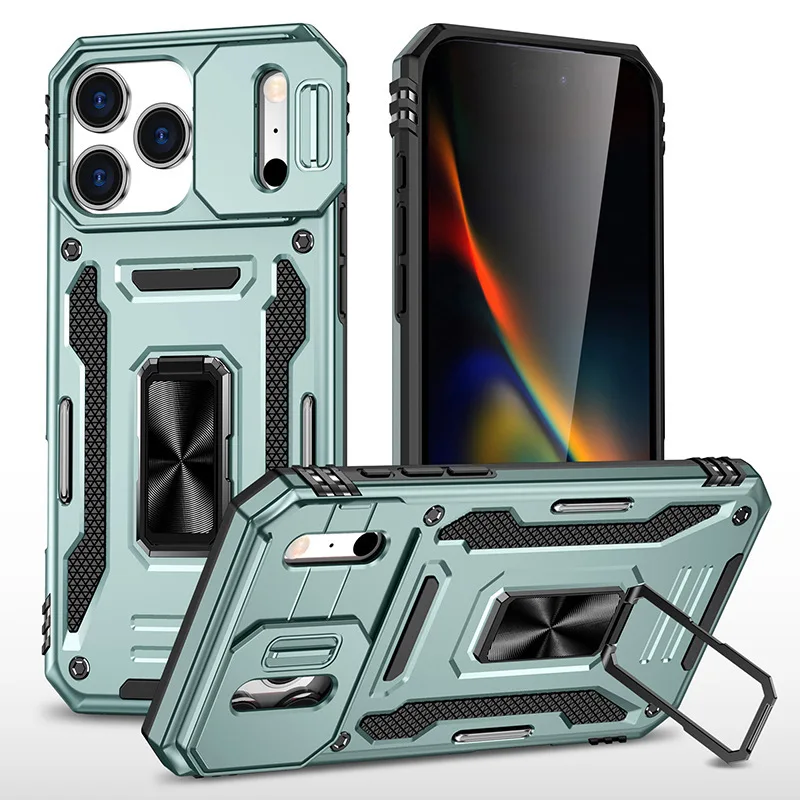 For Apple 11-18 pro max full range of mobile phone case anti-fall two-in-one metal bracket car magnetic attraction
