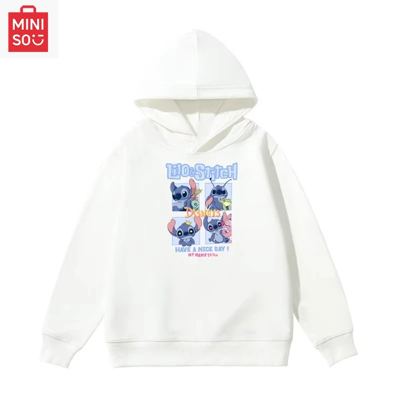 

Cartoon Disney needle-printed warm long-sleeved tops for autumn and winter casual trends wool hooded sweatshirts for couples