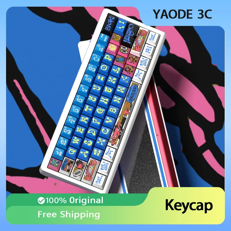 

Creative UV XNINEGO Mechanical Keyboard Cherry Profile Keycaps PBT Key Cap Thermal Sublimation 135key PC Gamer Accessories