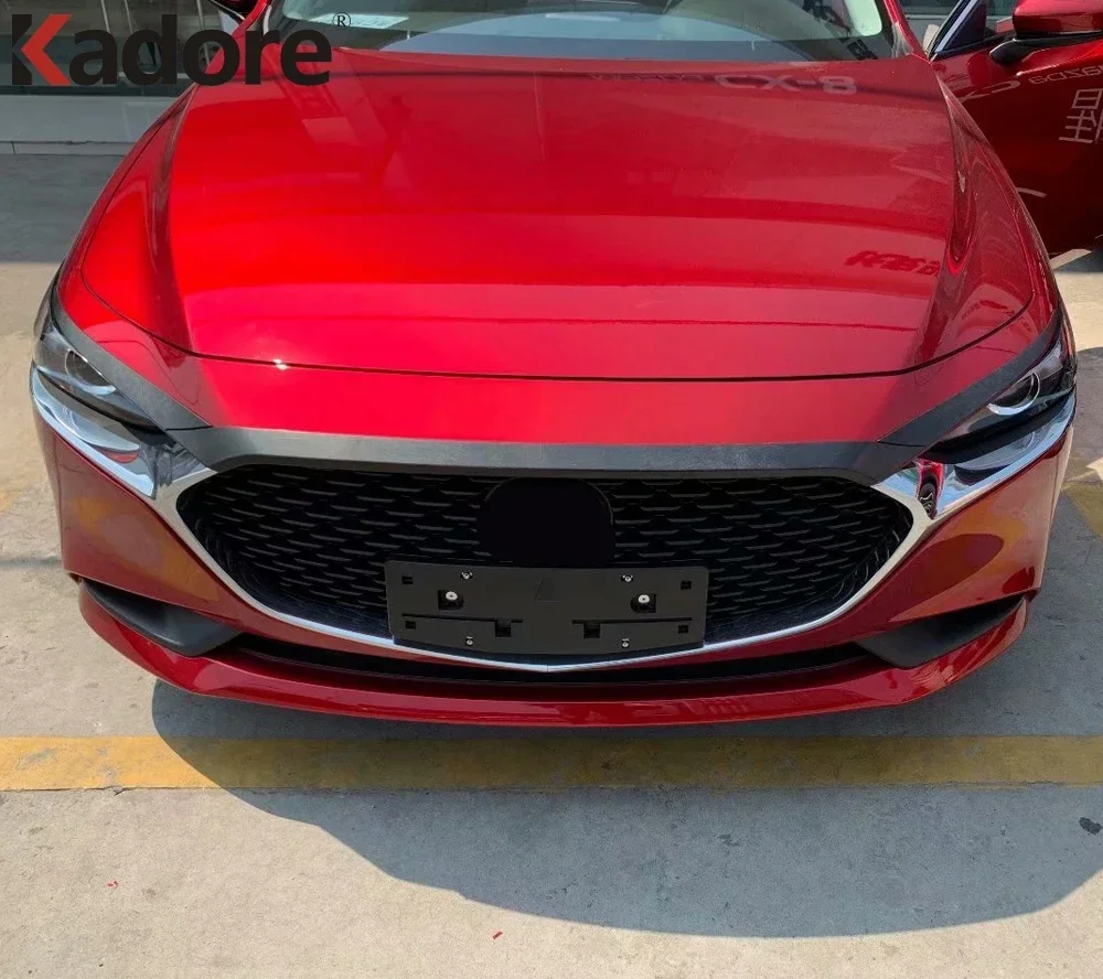 Front Hood Engine Cover Trim For Mazda 3 Mazda3 Axela BP 2019-2023 2024 2025 Carbon Car Head Grille Molding Strip Accessories - view 6