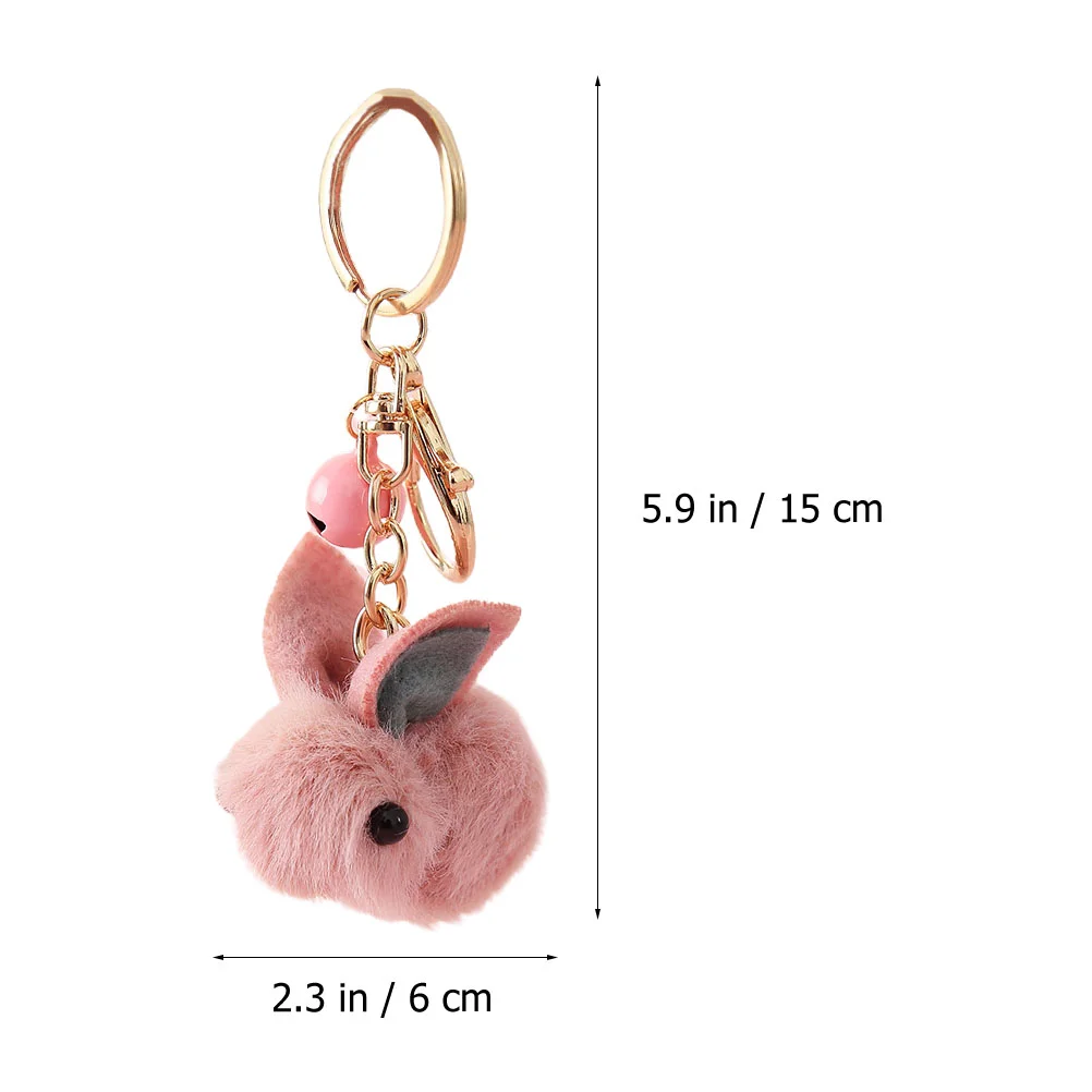 3 Pcs Hamster Wool Felt Keychain Travel Holdall Bags for Women Favors Bear Rabbit Pendant