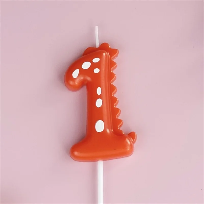 Dinosaur Digital Candles Cake Decorations Topper Age Years Happy Birthday Holiday Animals Colorful Party Supplies Boy