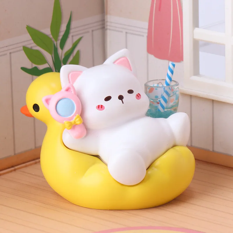 Bath Time Meow Crew Blind Box Cute Bathing Cat Figurine Cat PAI Series Resin Desktop Home Ornament Mystery Box Surprise Toy Gift - view 3