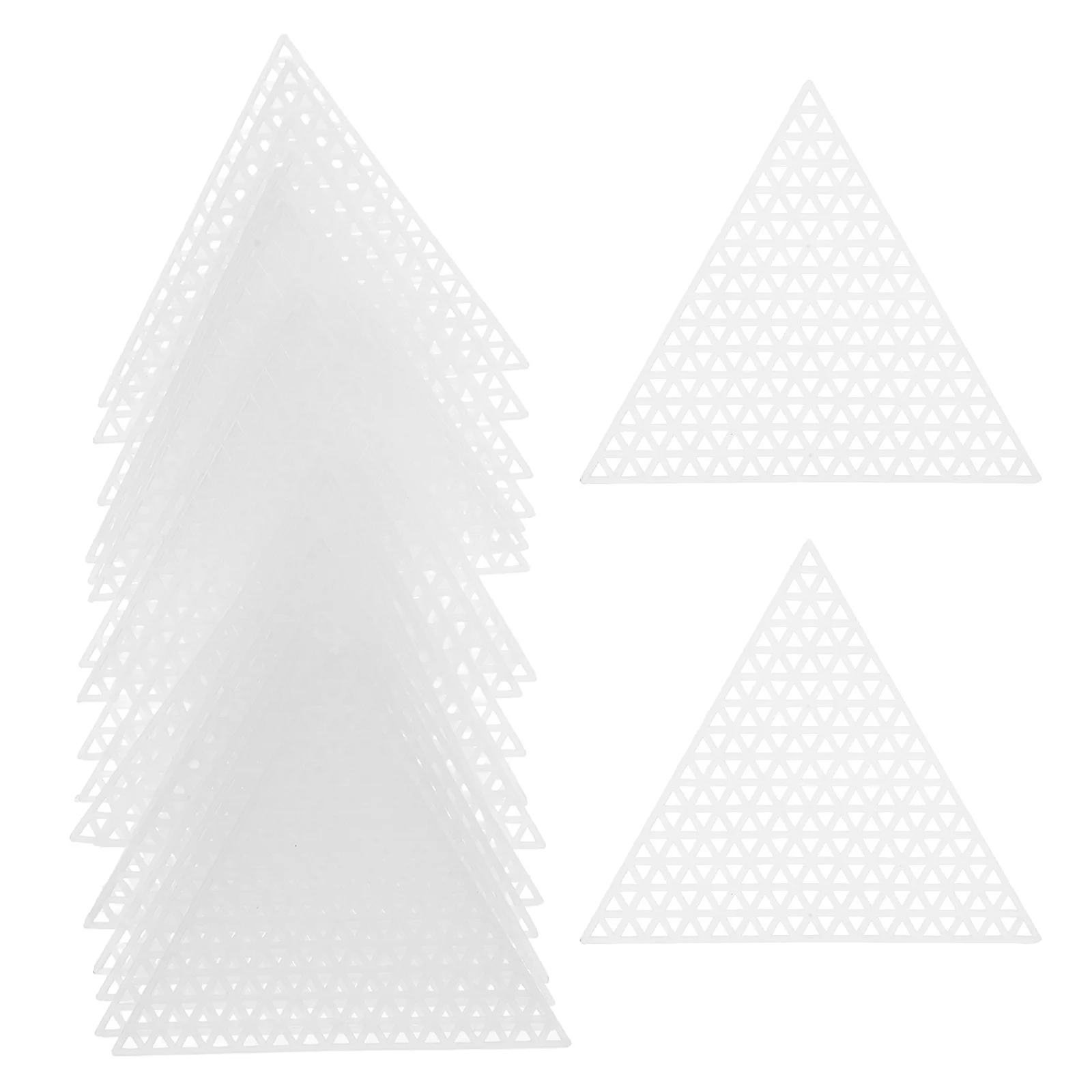 

20Pcs Triangle Plastic Canvas Clear Mesh Sheets Durable Craft Canvas for Cross Stitch Embroidery DIY Needle Craft Supplies