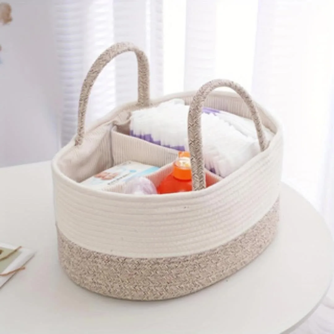 

Foldable Diaper Caddy Organizer, Stylish Nursery Storage Basket, Gift for Baby Shower, Newborn Baby Registry Must Have