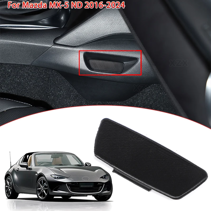 Für Mazda MX-5 ND 2016-2024 ABS Schwarze Beifahrer-Getränkehalterabdeckung Schutzabdeckung Auto-Innenausstattung Schutz-Zubehör LHD RHD