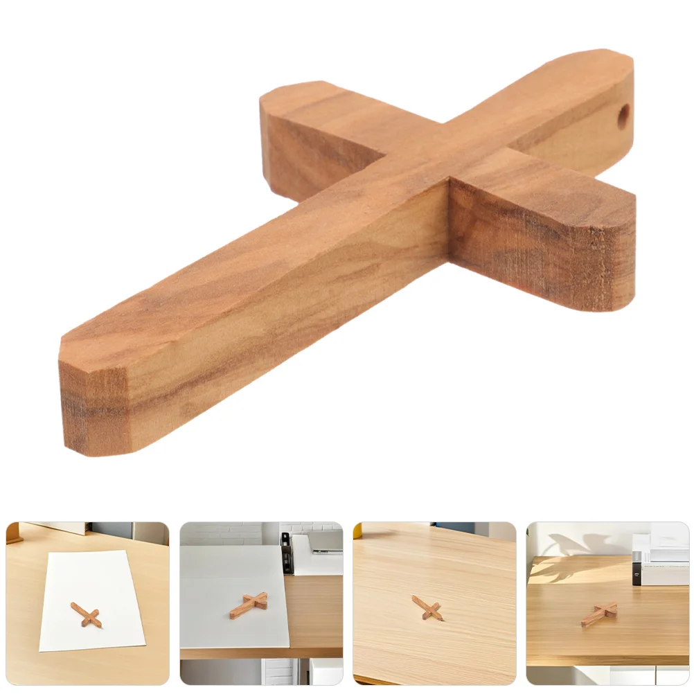 

2pcs Olive Wood Small Hand Carved Religious Craft For Prayer Daily Worship Church Ceremony Desktop Decor Catholicism Wooden
